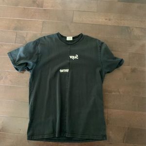 Supreme cdg split tee shirt